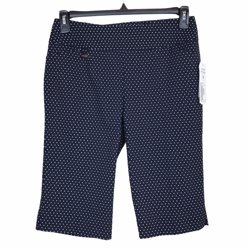 Lisette L Fit-To-Flatter Navy PolkaDot Golf Shorts